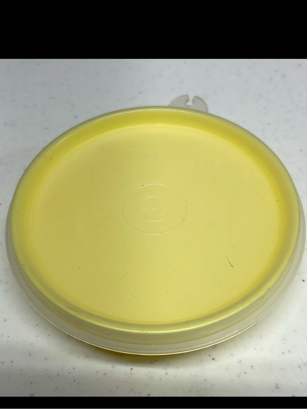 Tupperware Yellow Small Wonders Bowl Clear Lid